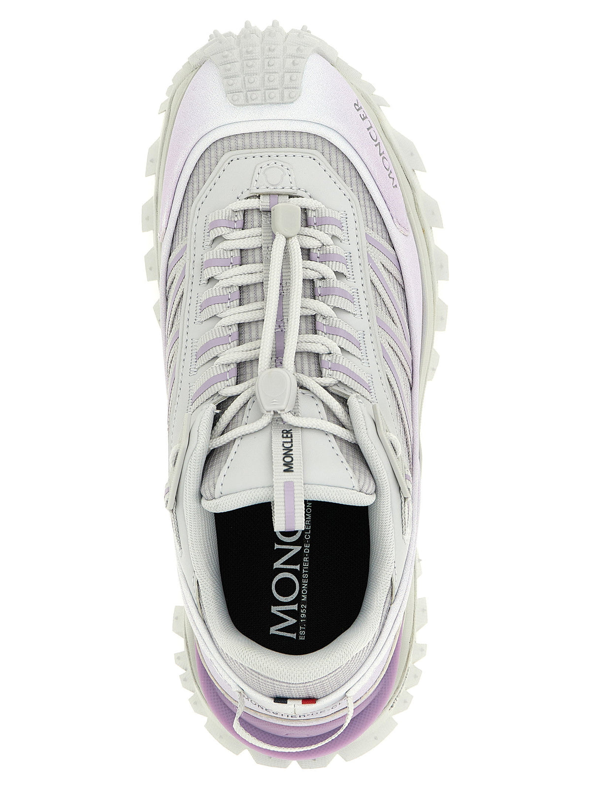 Moncler Trailgrip Sneakers in Pale Purple Mesh and Nubuck