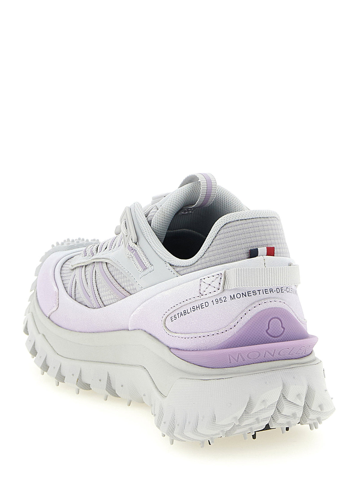Moncler Trailgrip Sneakers in Pale Purple Mesh and Nubuck